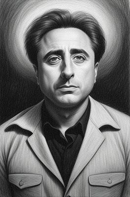 Wall Art - Drawing - Andy Garcia, Actor by Pierre Blanchard