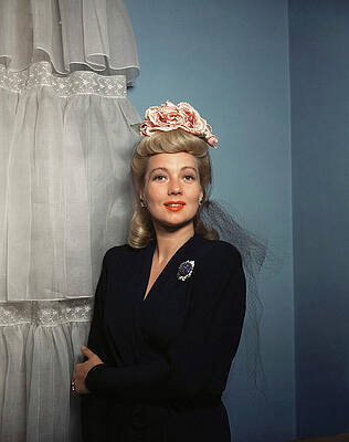 Wall Art - Photograph - Ann Sothern Glamour Smile Vintage Flower Crown Fashion Striking Portrait Pose by Silver Screen