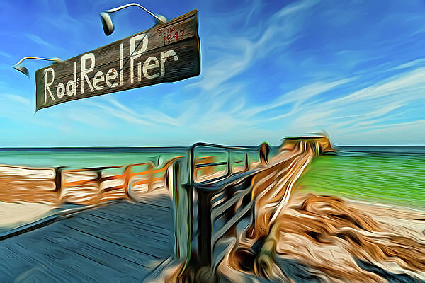 Wall Art - Photograph - Anna Maria Island Rod And Reel Pier 4686 by Rolf Bertram