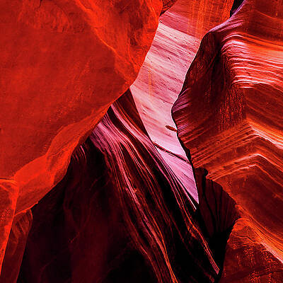 Wall Art - Photograph - Antelope Canyon Beam Triptych_1 by Az Jackson