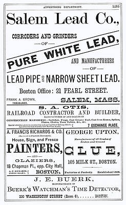 Wall Art - Mixed Media - Art Print Antique Salem Lead Co. Paint Advertising Mass by Gary Roberts