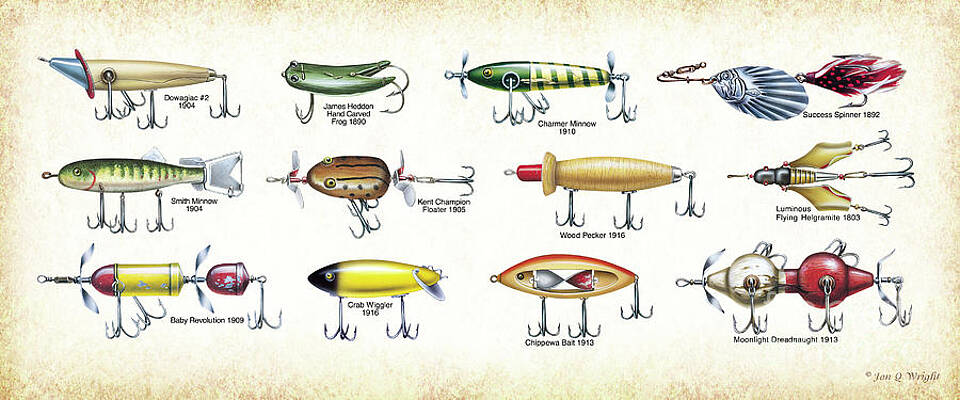Antique Fishing Lures Paintings for Sale (Page #2 of 3) - Fine Art