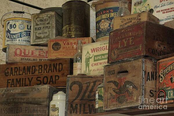 Antique Tins and Crates by Benanne Stiens Antique Tins and Crates by Benanne Stiens