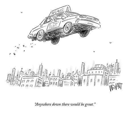 Wall Art - Drawing - Anywhere Down There by Christopher Weyant