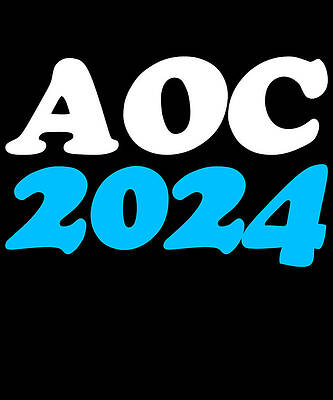Wall Art - Digital Art - AOC Alexandria Ocasio-Cortez 2024 by Flippin Sweet Gear