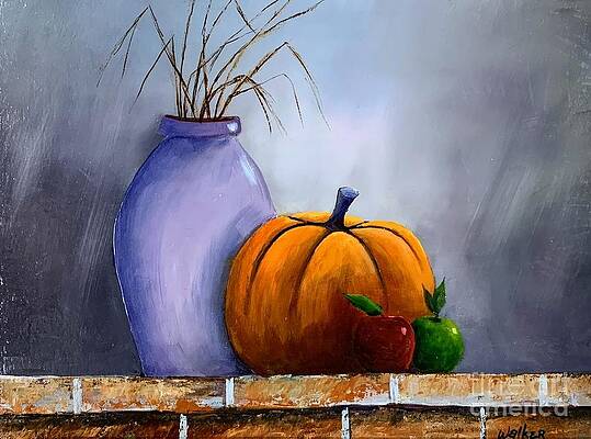 Apples and Pumpkin Still Life by Jerry Walker Apples and Pumpkin Still Life by Jerry Walker