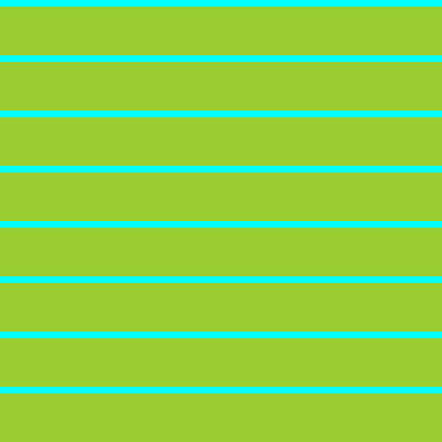 [ Thumbnail: Aqua and Green Colored Lined Pattern Acrylic Print ]