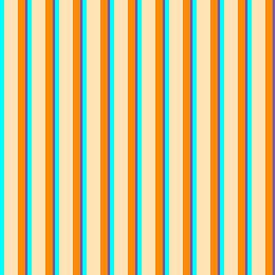 [ Thumbnail: Aqua, Beige, Dark Orange, and Slate Blue Colored Lines Pattern Duvet Cover ]