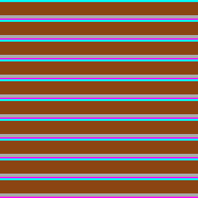 [ Thumbnail: Aqua, Brown, Dark Grey, and Fuchsia Colored Stripes/Lines Pattern Duvet Cover ]