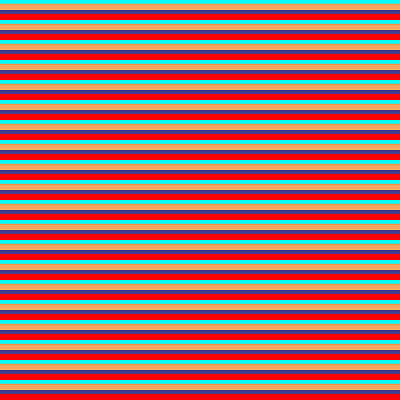 [ Thumbnail: Aqua, Brown, Dark Slate Blue, and Red Colored Pattern of Stripes Tapestry ]