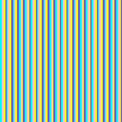 [ Thumbnail: Aqua, Pink, Yellow, and Slate Blue Colored Striped/Lined Pattern Acrylic Print ]