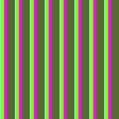 [ Thumbnail: Aquamarine, Chartreuse, Fuchsia, and Dark Olive Green Colored Stripes/Lines Pattern Acrylic Print ]