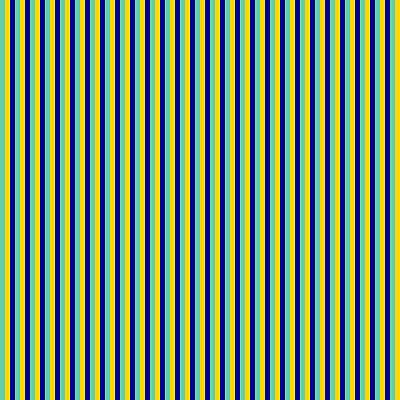 [ Thumbnail: Aquamarine, Yellow, and Dark Blue Colored Striped Pattern Acrylic Print ]
