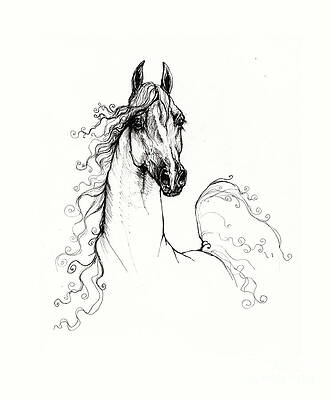 arabian horse head tattoo
