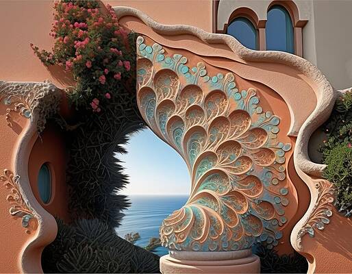 Wall Art - Digital Art - Architecture for Gardens by Eris And AI