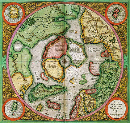 Canvas Print Map Gerardus Mercator Poster Print Vintage Map Wall Art Framed Art Print Map Wall Decor Map of Strait of Magellan 1623