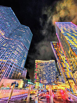 Aria Tower at night, Las Vegas, Nevada by Chance Kafka Aria Tower at night, Las Vegas, Nevada by Chance Kafka
