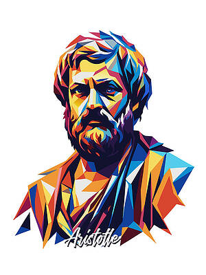 Wall Art - Digital Art - Aristotle #1 in WPAP Pop Art by Vector Artnesia