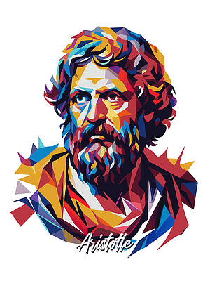 Wall Art - Digital Art - Aristotle #2 in WPAP Pop Art by Vector Artnesia