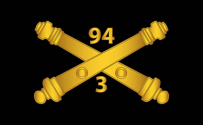  Digital Art - Army - 3rd Bn, 94th Field Artillery Regiment - Arty Br wo Txt by Tom Adkins