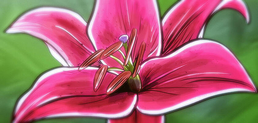 Wall Art - Digital Art - Art - Lily in the Field by Matthias Zegveld