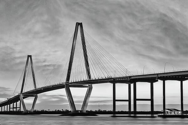 Arthur Ravenel Jr. Bridge BW by Susan Candelario Arthur Ravenel Jr. Bridge BW by Susan Candelario