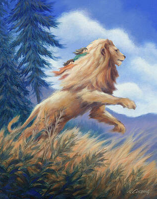 Aslan from The Chronicles of Narnia Painting by E Felix - Fine Art America
