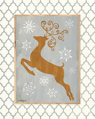 Wall Art - Painting - Aspen Cove Reindeer by Debbie DeWitt