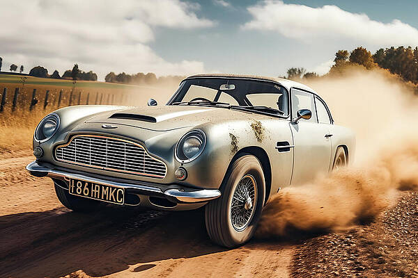 Wall Art - Digital Art - Aston Martin DB5 by Chris Palmer