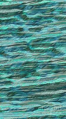 Wall Art - Painting - Atmosphere Painting Expression Nymph ocean Impressionism Blue Ave Maria background green net material net background net texture pattern surface texture wallpaper abstract abstract art art artistic by N Akkash