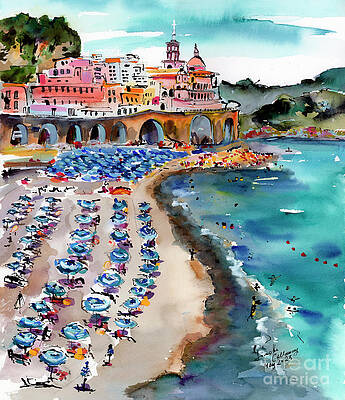 Wall Art - Painting - Atrani Version 3 different size by Ginette Callaway