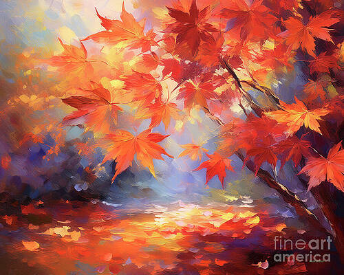 Light Wall Art featuring the ai art Auburn Drama by Macro Abundance