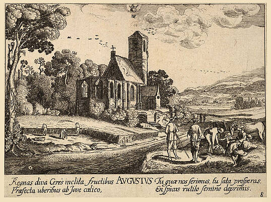 August Print by Wenceslaus Hollar