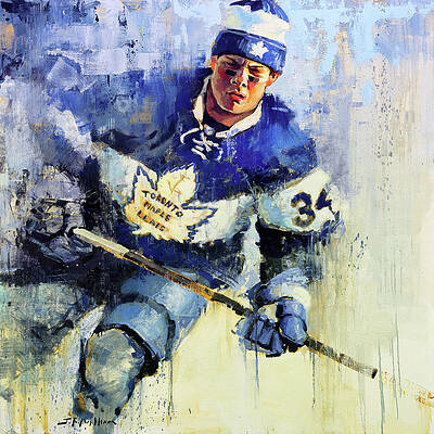 Terry Sawchuk Toronto Maple Leafs Hockey Art Tapestry by J Markham - Fine  Art America