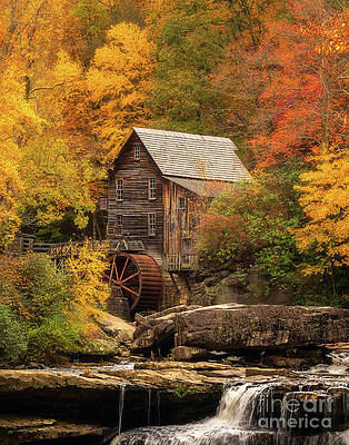 Wall Art - Photograph - Autumn around a grist mill by Izet Kapetanovic