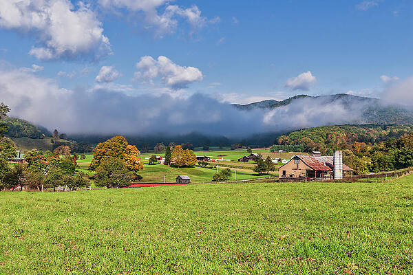 Autumn Farms Fields and Low Clouds by Dan Carmichael Autumn Farms Fields and Low Clouds by Dan Carmichael