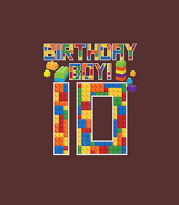  Digital Art - ay 10 Years Old Block Building Boy Kid_1 by Sunnie Samar