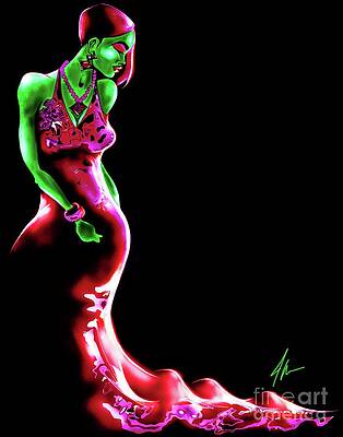  Drawing - B-U-Ti-Ful 1- Red by Javon Dixon