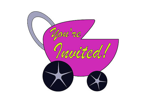Baby Girl Shower Invitation by Bob Pardue Baby Girl Shower Invitation by Bob Pardue