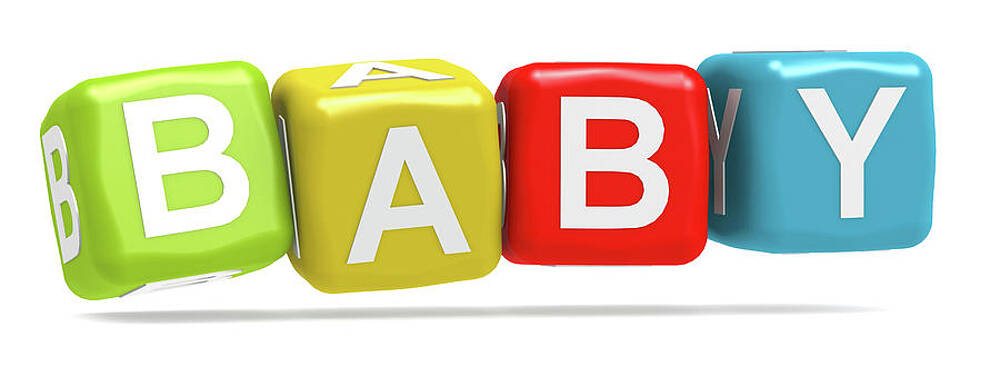 Baby word concept on cube block isolated by Tang Yann Song