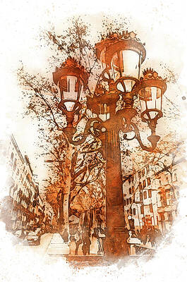 Barcelona, La Rambla - 02 by AM FineArtPrints Barcelona, La Rambla - 02 by AM FineArtPrints