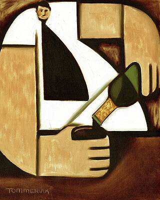 Wall Art - Painting - Abstract Bartender Art Print by Tommervik