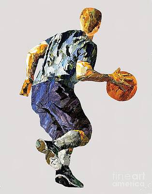 Basketball Sports Merchandise Art Prints s Home by Morgan Freddie