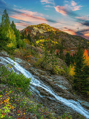 Wall Art - Photograph - Bear Creek Falls Autumn Million Dollar Highway by Dan Sproul