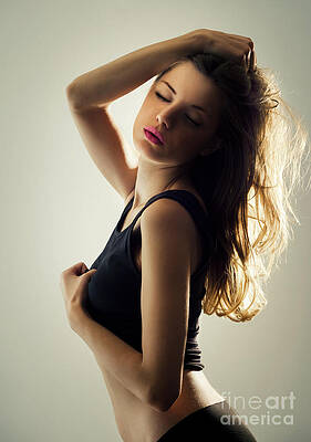 Beautiful Woman with light in her hair by Jelena Jovanovic Beautiful Woman with light in her hair by Jelena Jovanovic