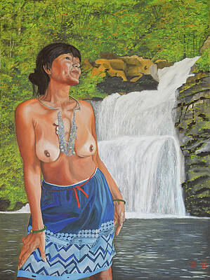 Wall Art - Painting - Beauty and Paradise by Thu Nguyen