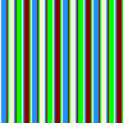 [ Thumbnail: Beige, Blue, Dark Red, and Lime Colored Striped Pattern Duvet Cover ]