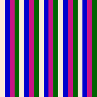 [ Thumbnail: Beige, Blue, Violet, and Dark Green Colored Pattern of Stripes Acrylic Print ]
