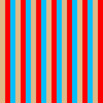 [ Thumbnail: Beige, Red, and Deep Sky Blue Colored Lined Pattern Duvet Cover ]