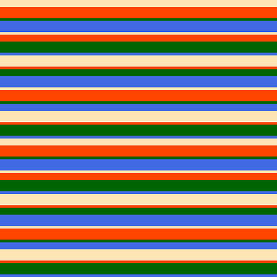 [ Thumbnail: Beige, Red, Dark Green, and Royal Blue Colored Lined/Striped Pattern Acrylic Print ]
